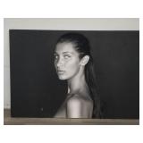 Large photo print Bella Hadid portrait