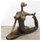 Cast bronze nude sculpture