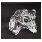 Baccarat crystal frog paperweight