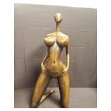 Cast bronze nude sculpture