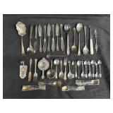 Assorted group of silver plated flatware