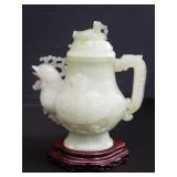 Carved jadeite teapot