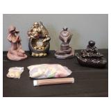 Group of  assorted incense burners (ceramic &