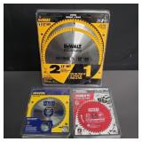 Group of circular saw and miter saw blades