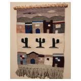 1970s hand woven Southwestern Pueblo Village