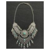 Silver-tone southwestern necklace