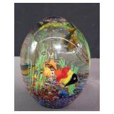 Signed Murano art glass large paper weight