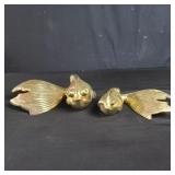 Pair of Japanese brass fishes