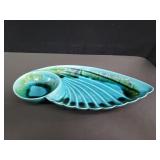 California pottery MCM chip & dip bowl