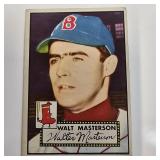 1952 Topps #186 Walt Masterson Baseball Card.