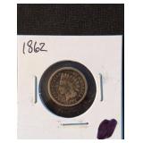 1862 Indian Head Cent coin