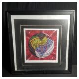 Signed abstract lithograph