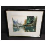 Signed Gary H. Wong water color painting