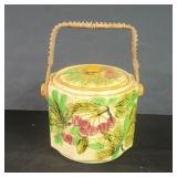 Vintage Japanese ceramic biscuit jar