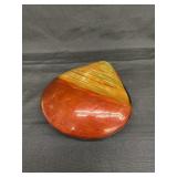 Lacquered clam shell trinket box