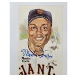 1981 Perez Steele Monte Irvin autograph postcard