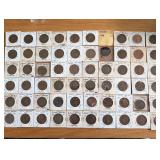 Lot of 60 British Large Cent coins 1861-1967 in