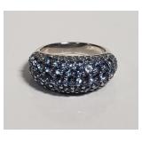 Sterling with blue stones ring