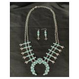 Southwestern squash blossom & earrings set