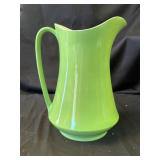 Vintage green ceramic pitcher