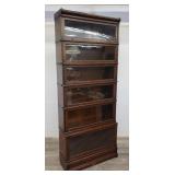 8-piece Wernick System tiger oak lawyers bookcase