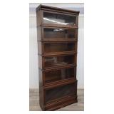 8-piece Wernick System tiger oak lawyers bookcase