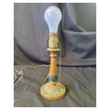 Vintage hand painted ceramic table lamp