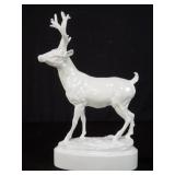 Bronze deer figurine, signed