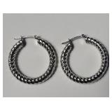 Sterling silver hoop earrings