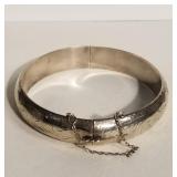 Sterling silver etched bracelet