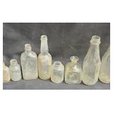 Lot of 8 glass bottles