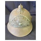 Vintage French brass officer helmet