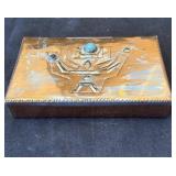 Vintage copper jewelry box