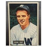 1951 Bowman #41 Eddie Yost Baseball Card.