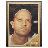 1962 TOPPS BASEBALL #481 VIC WERTZ CARD.