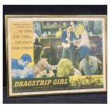 Vintage "Dragstrip Girl" movie poster