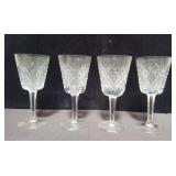 4 Waterford crystal Alana claret wine glasses