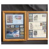 Postal memorabilia post cards and stamps inside a