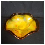 Italian hand blown glass bowl