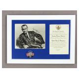 Framed Lyndon Johnson Inaugural Invite/Image