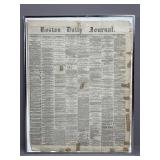 Boston Daily Journal Newspaper 1863