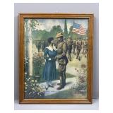 Framed Reproduction Print From World War 1