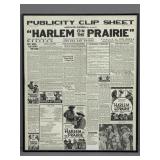 Publicity Clip Sheet For "Harlem On The Prairie"