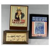 Military Themed Wall Hangings, Uncle Sam and More