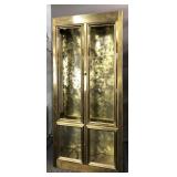 Mastercraft Lighted Brass Curio Cabinet