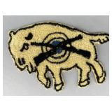 Vintage Chenille Sew On White Buffalo Bison Patch