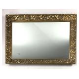 Heavy Wood & Gilt Gesso Mirror 39-7/8" x 27-3/4"