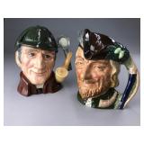 Royal Doulton Sherlock Holmes & Robin Hood Jugs