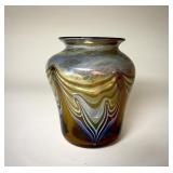 Talitha Horne Iridescent Pulled Feather Art Glass