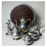 Royal Holland Midcentury Pewter Tea & Coffee Set